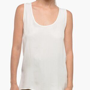 DR2 Women's Ivory Semi Sheer Sleeveless Relaxed Fit Tank Top Size S